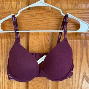 Women's Plum Bra with Logo Straps